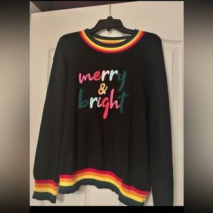 Women’s Black 'Merry & Bright' Sweater
